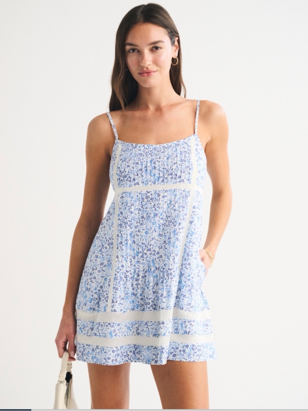 Scoop neck floral Mini Dress